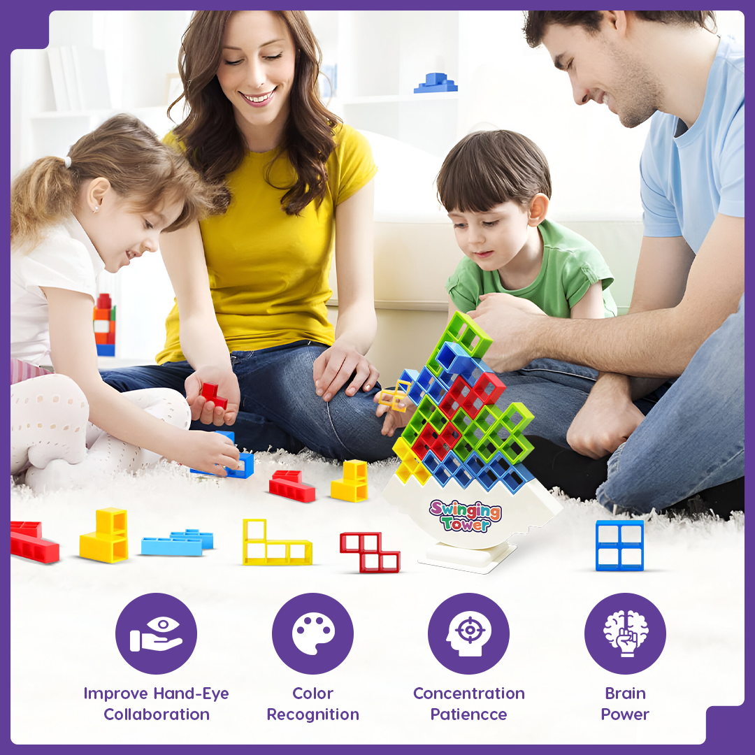 💥Swinging Tower Game || Perfect For Kids & Adults 👨‍👩‍👦‍👦 Mind Game🔥